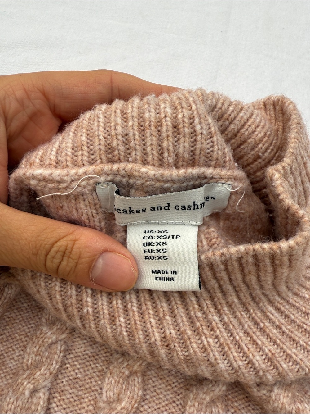 Cupcakes and Cashmere Sleeveless Cable Knit Mock Neck Sweater - Taupe - Picture 2 of 3